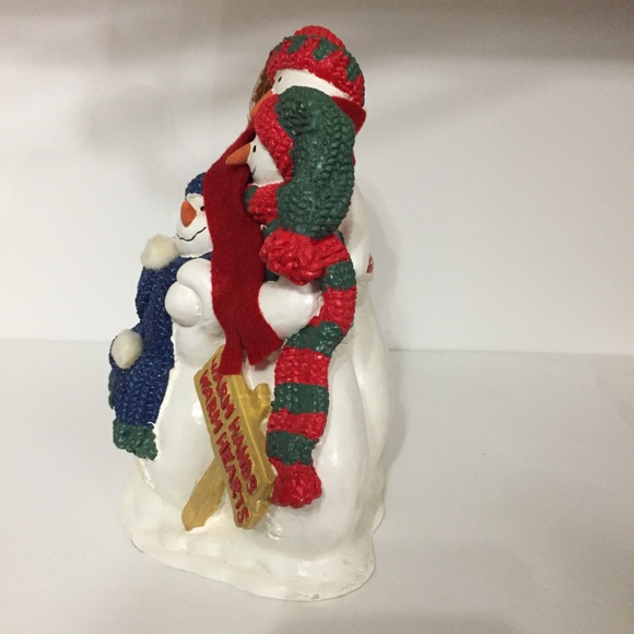 A Family of Snowman, Snow lady  and snow child Plaster Decoration Christmas - Picture 2 of 8